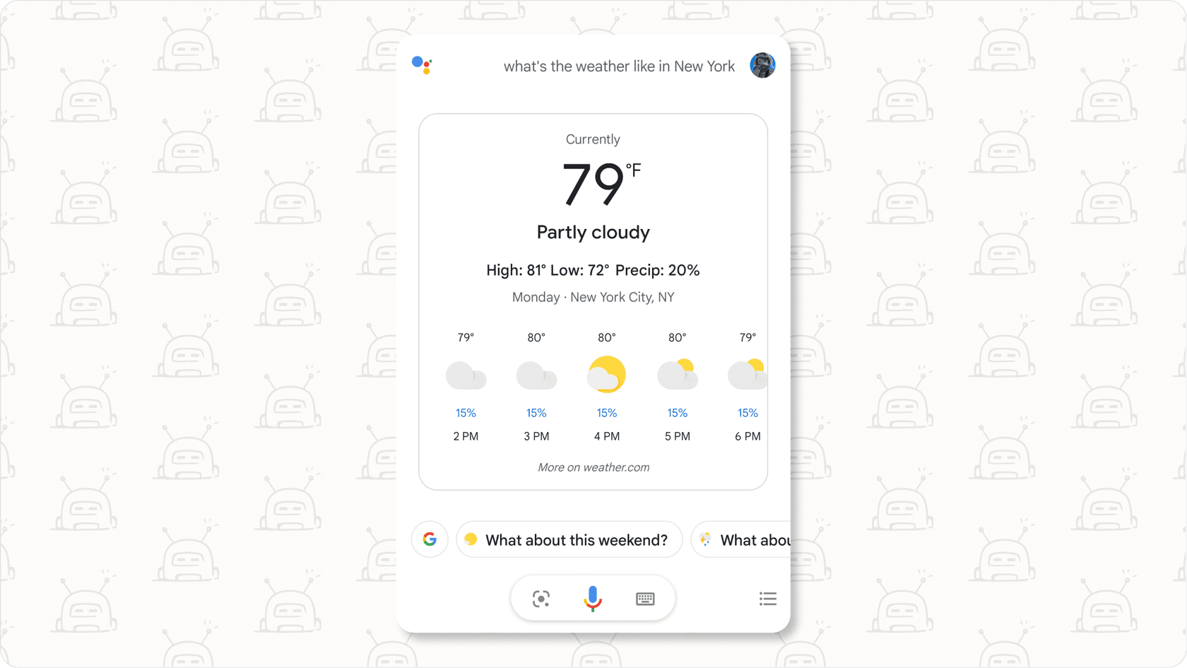 Google Assistant on mobile responding to a voice command.