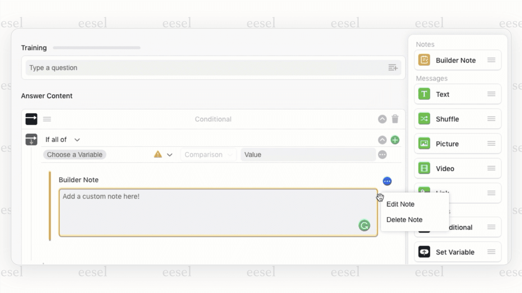 Ada's no-code builder.