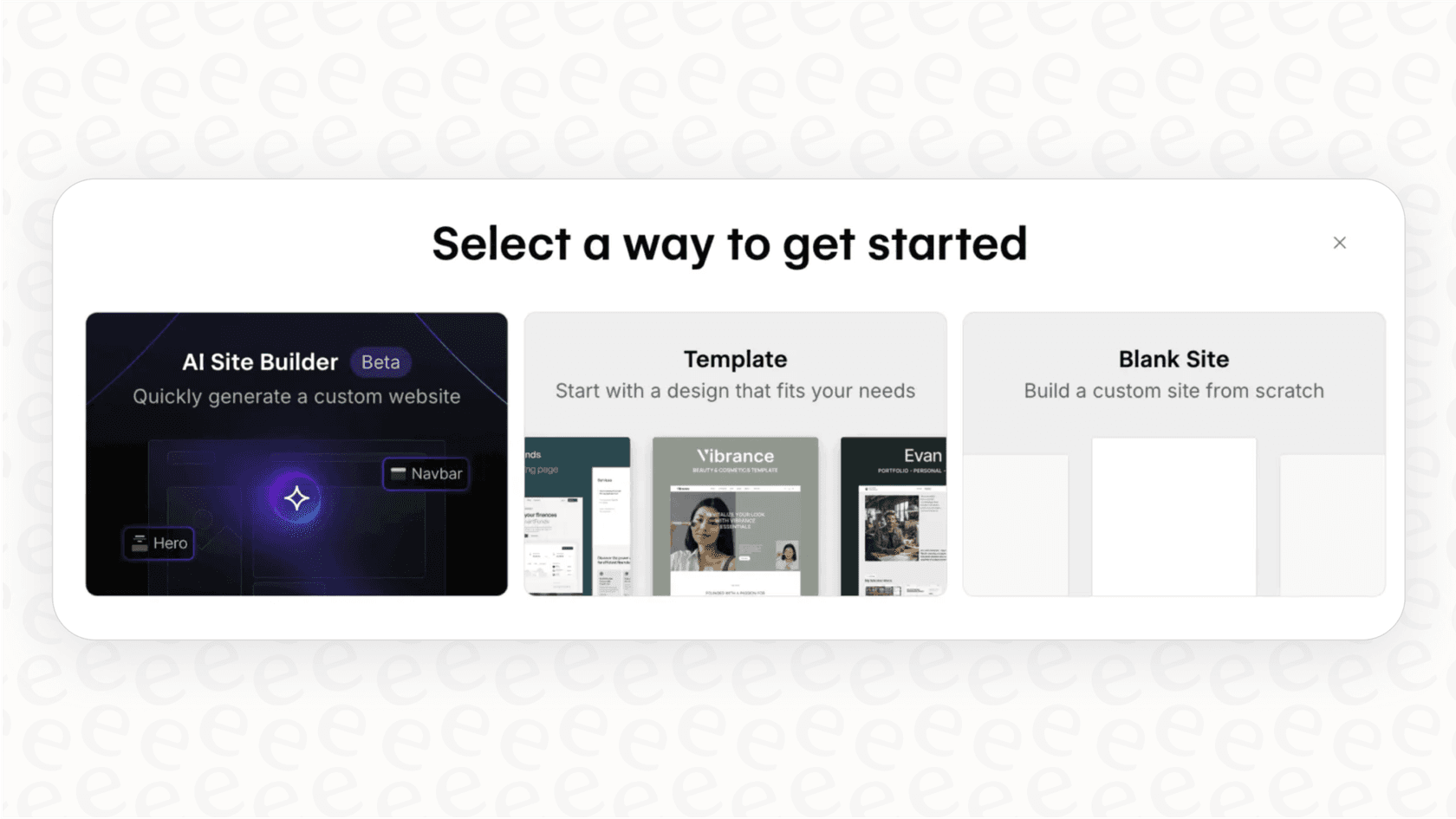 A user entering a business description into the prompt box for the Webflow AI builder to generate a website.