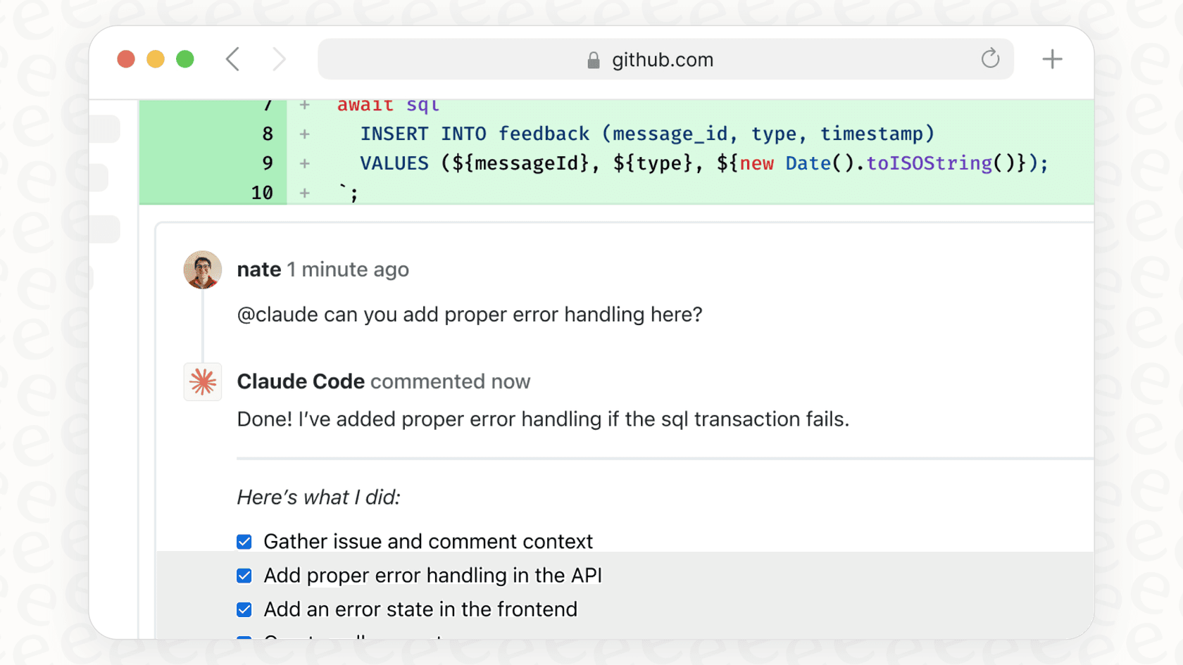 A demonstration of Claude Code