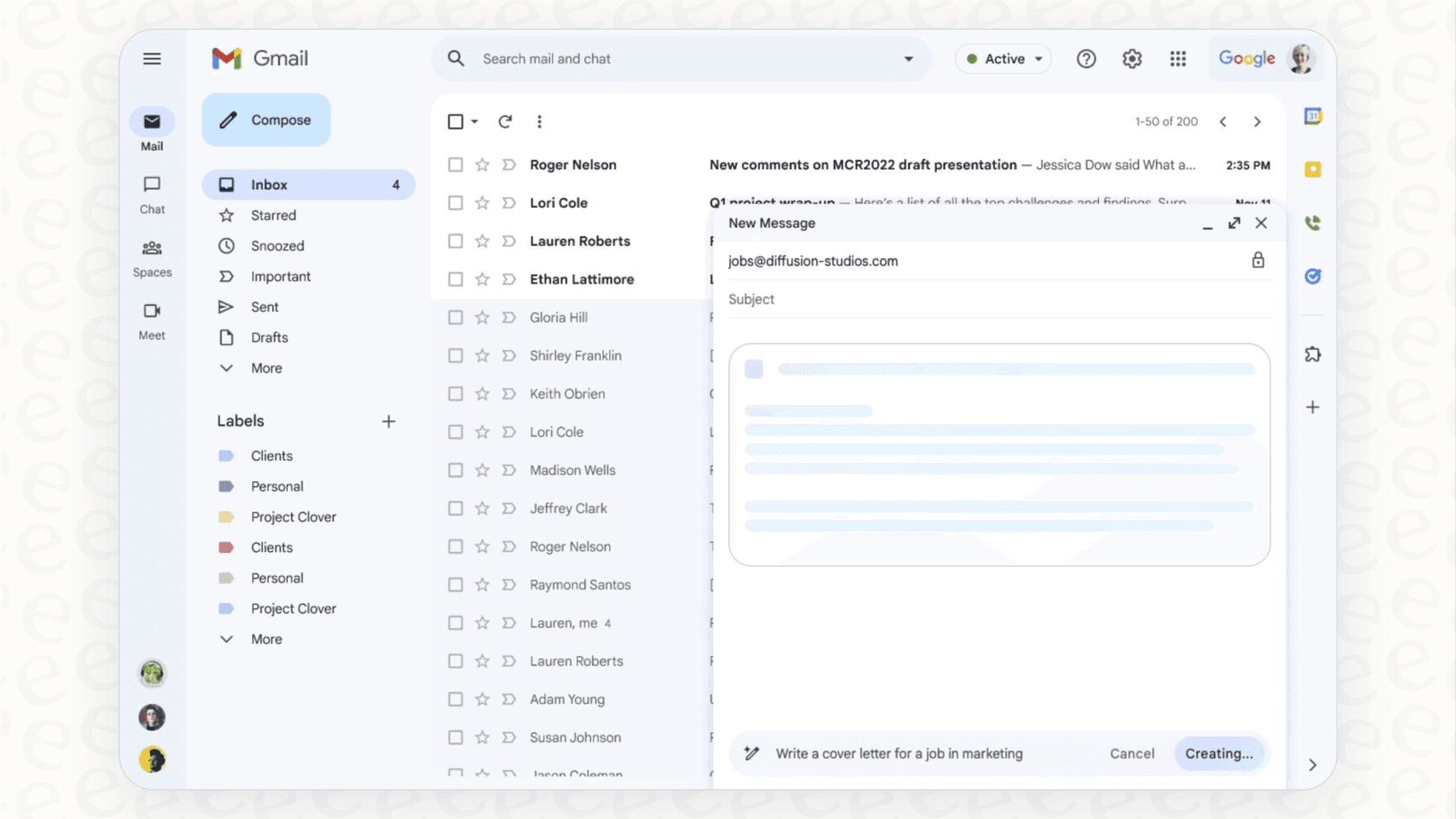 La fonctionnalité « Aidez-moi à écrire » de l