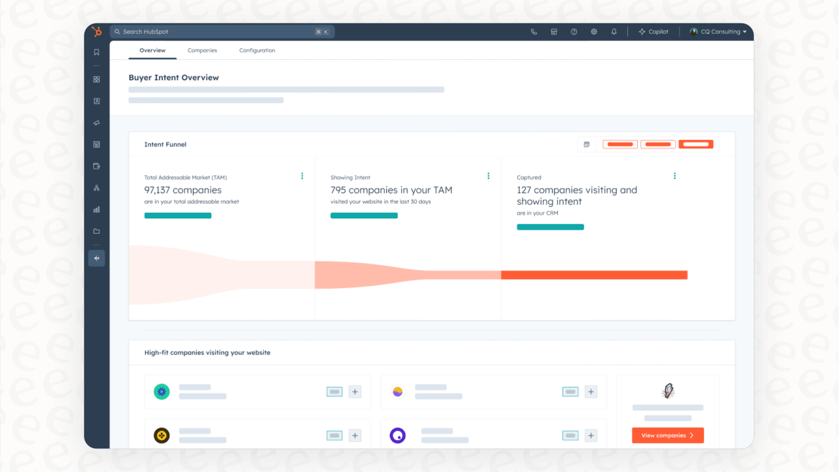 An image showing the contact timeline in HubSpot, a key example of the CRM data sources that fuel its AI.