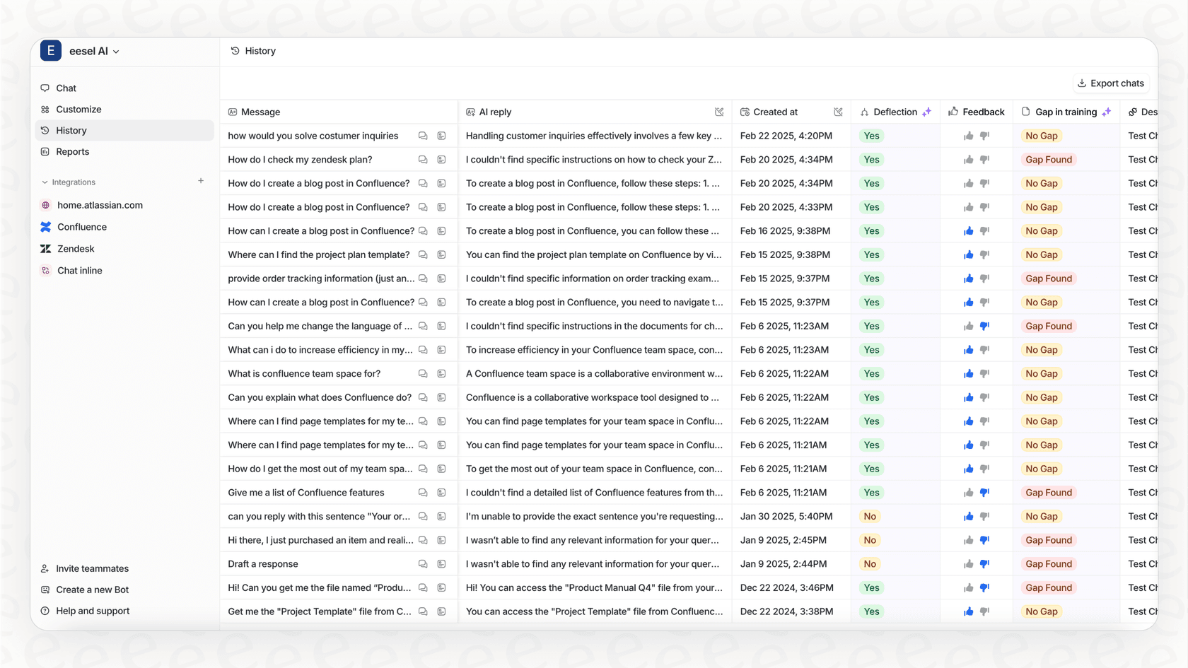 This screenshot shows how Jira AI apps can learn from historical ticket data to provide accurate and context-aware responses and actions.