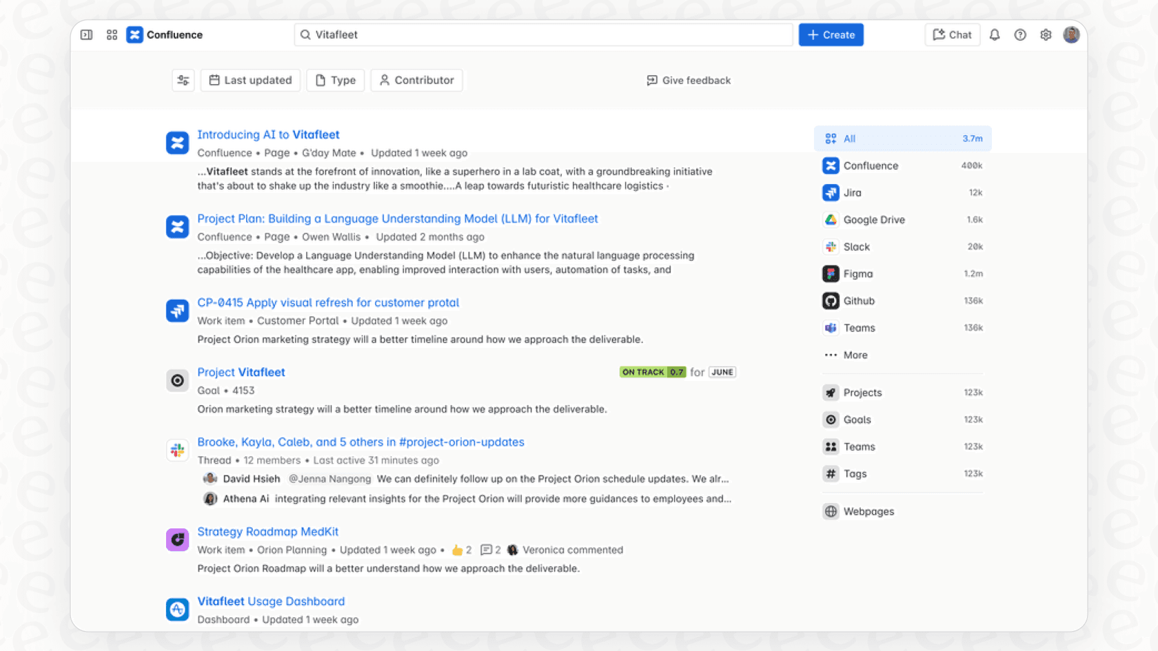 Searching for information with Rovo Search.