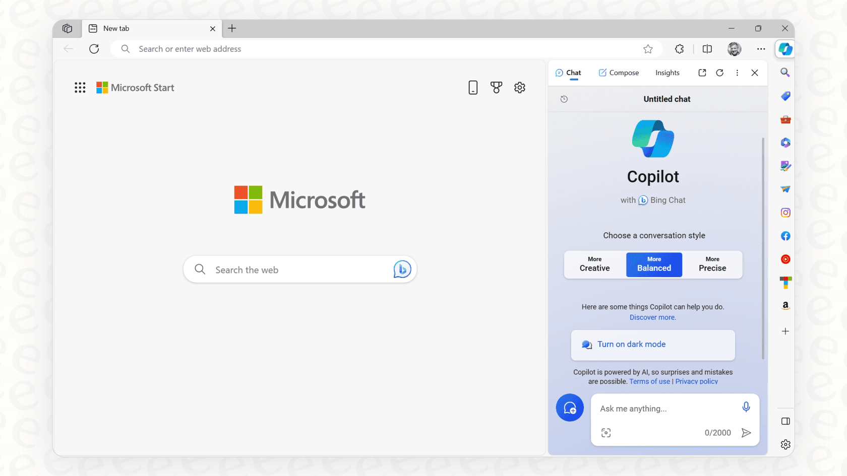 Microsoft Edge with the Copilot AI assistant in the sidebar, a strong contender among ChatGPT Atlas alternatives.::