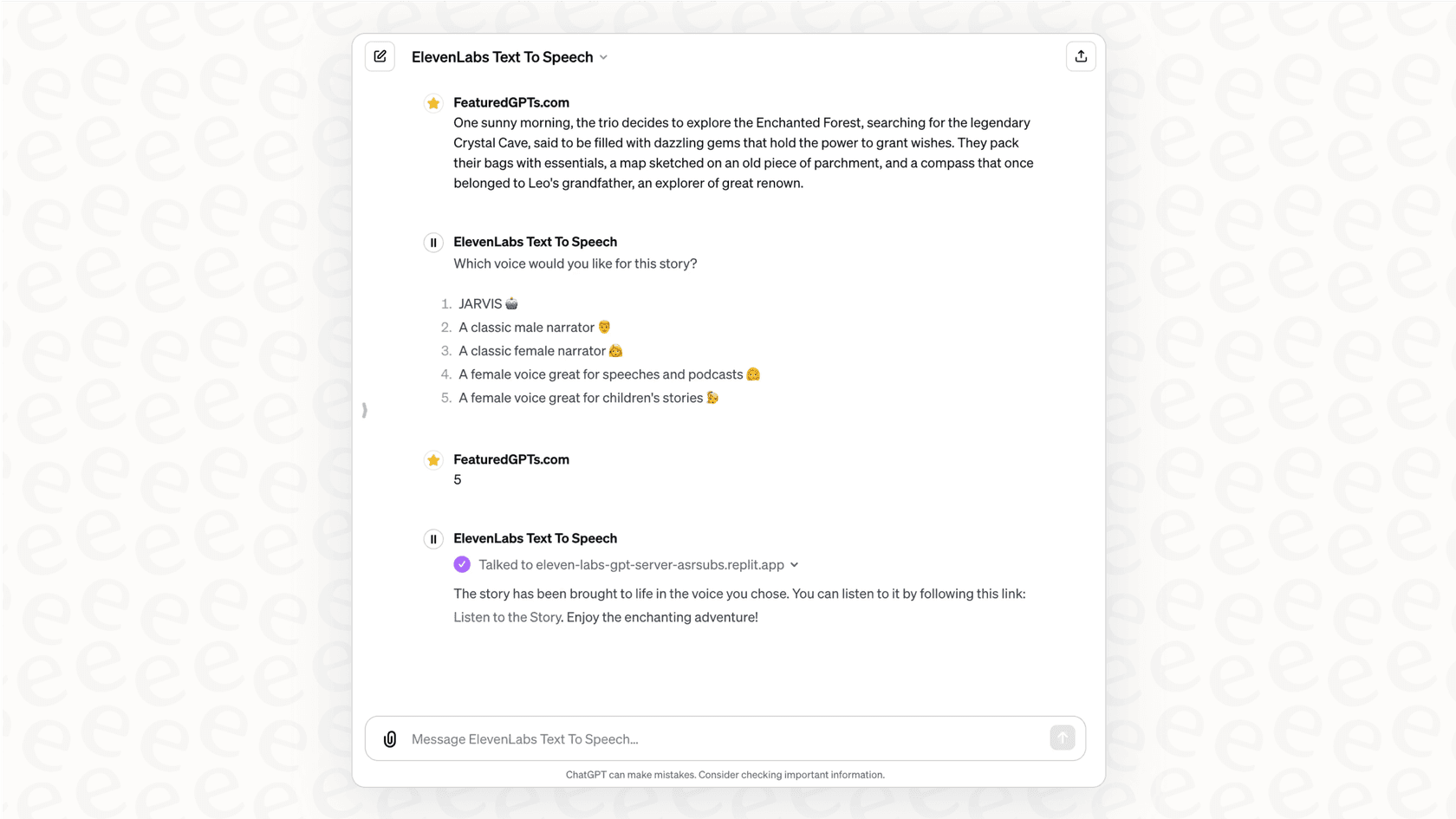 A view of the ElevenLabs platform