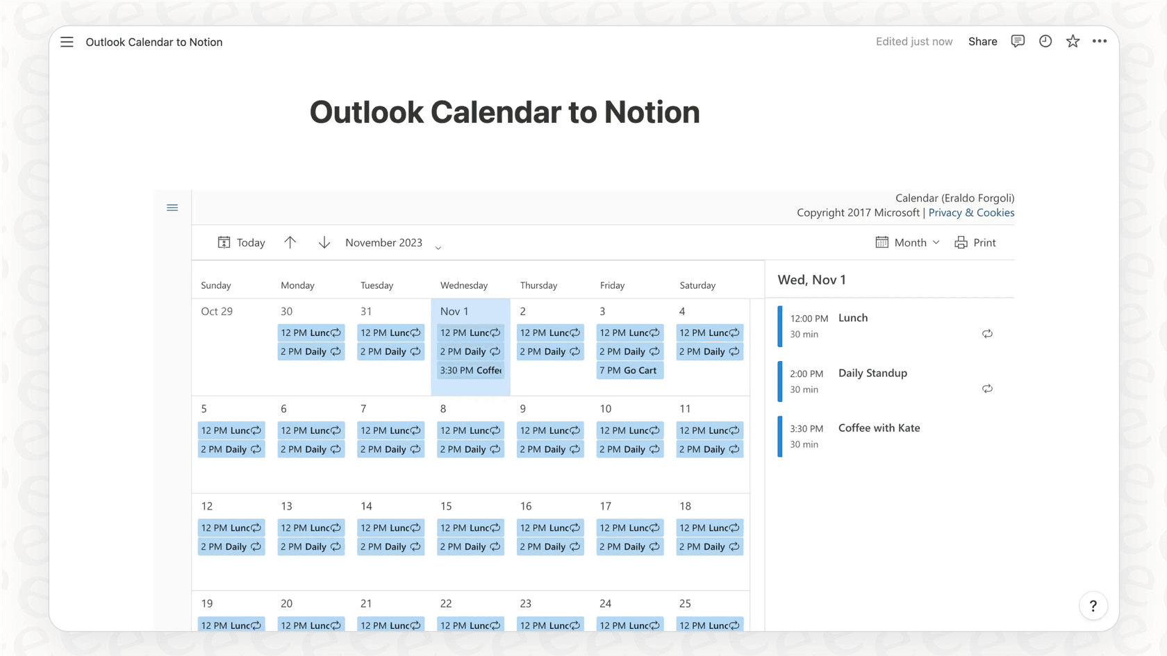 Screenshot of Microsoft Outlook
