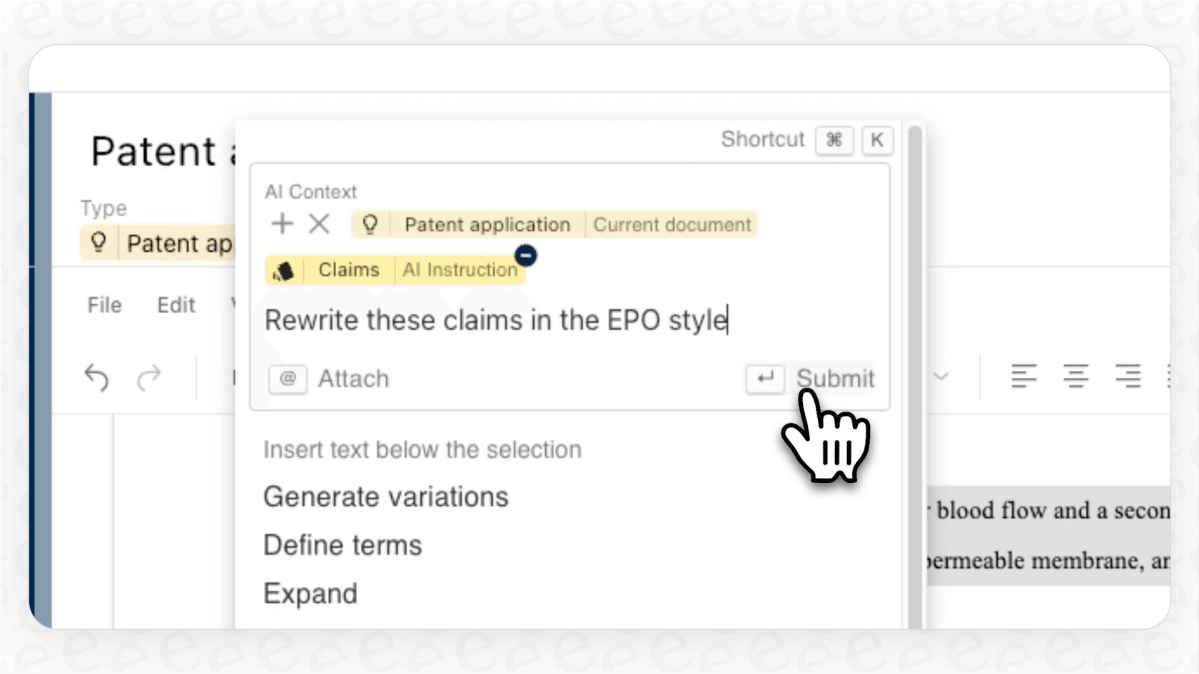 A detailed look at the AI patent drafting capabilities of Solve Intelligence, highlighting how it handles complex technical information.