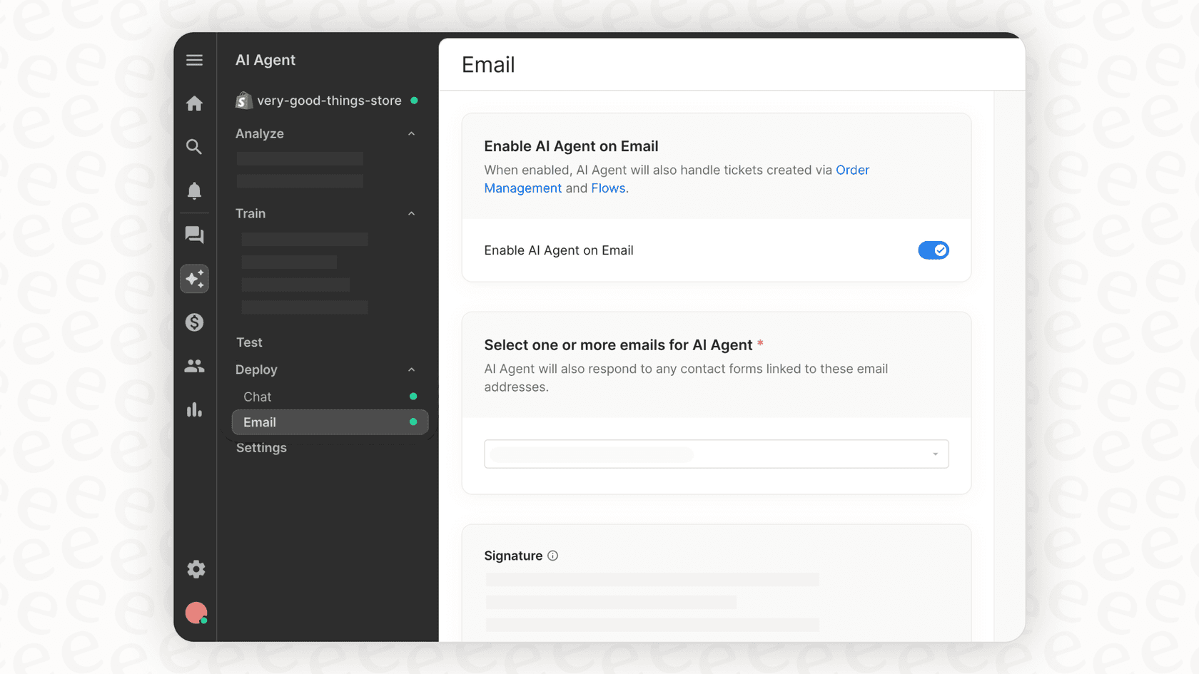 Screenshot of Gorgias AI Agent on email.