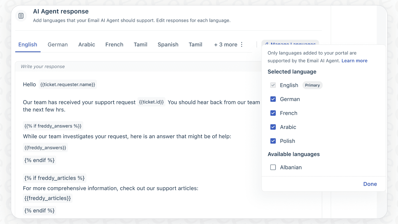 Screenshot of Freshdesk