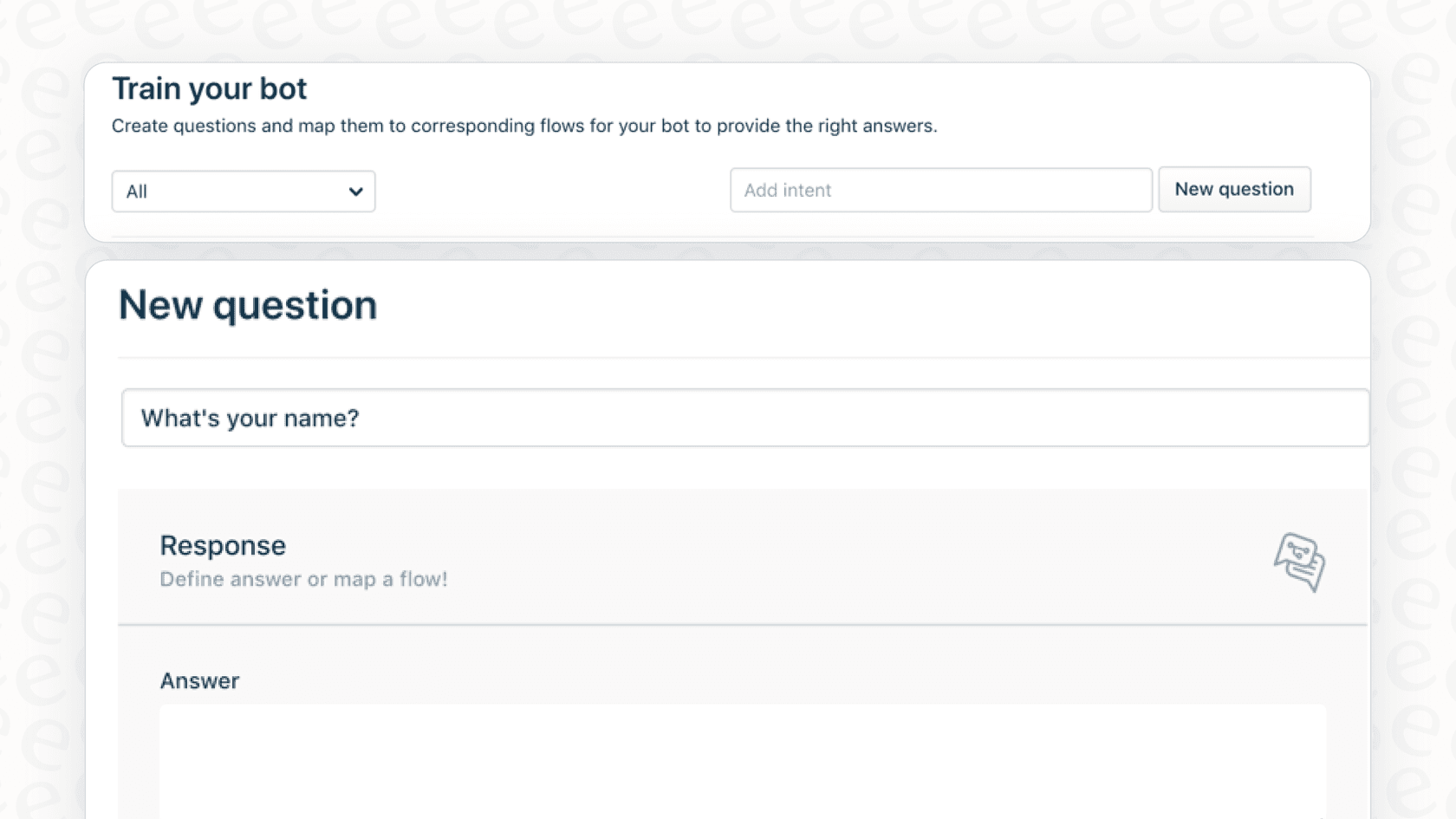 Screenshot of Freddy AI intent detection
