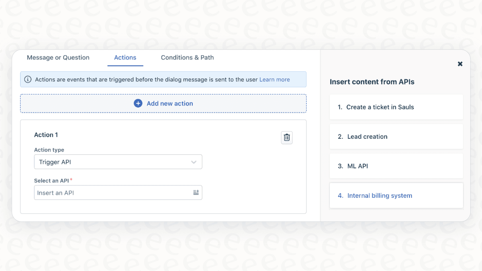 Screenshot of Freshdesk API actions.