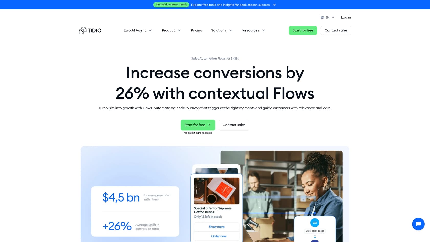 A brief overview of the features offered by Tidio Live Chat.