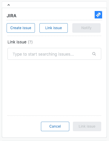 Jira Link Issue dialog with issue key input
