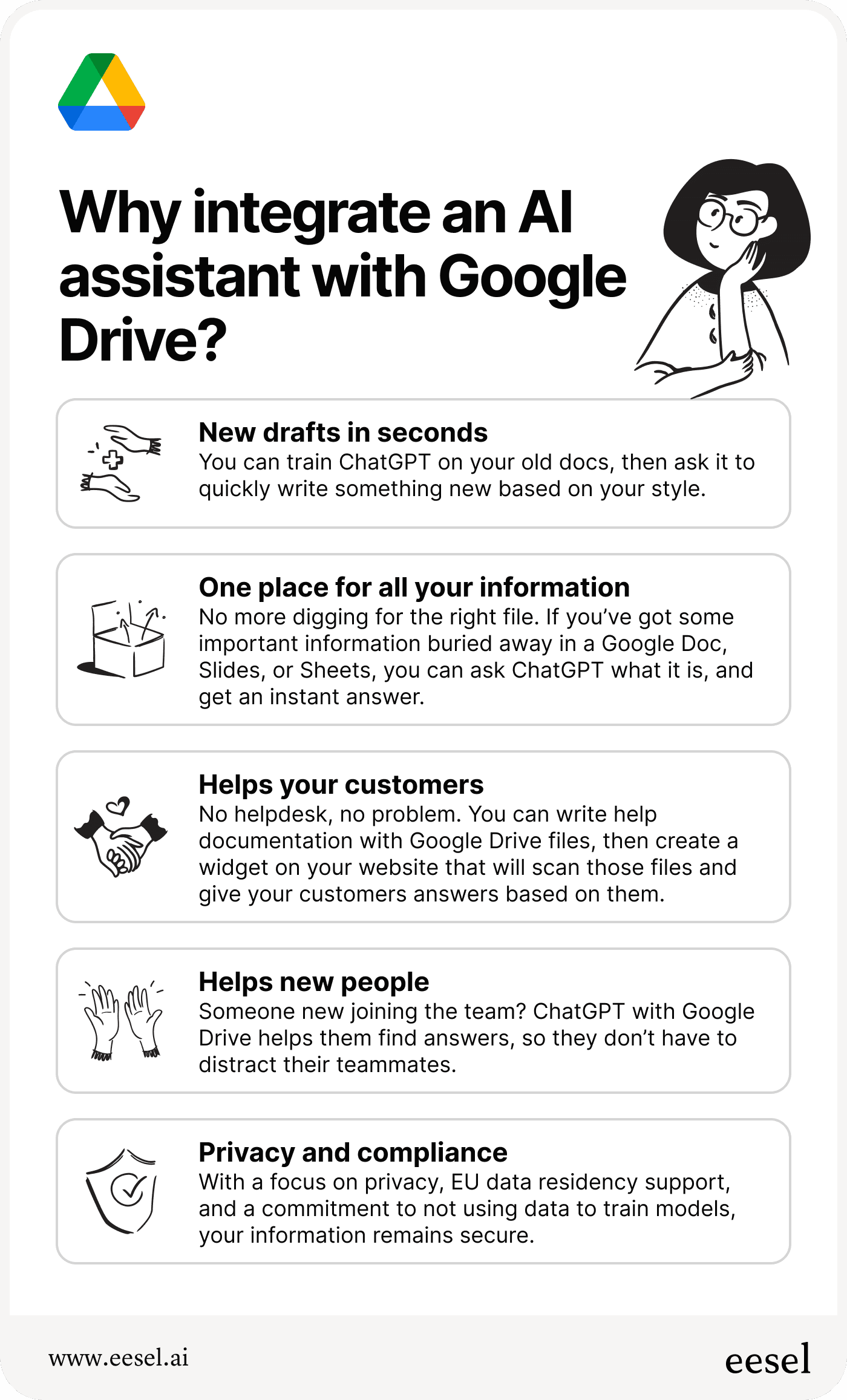 a list of benefits for adding AI to Google Drive