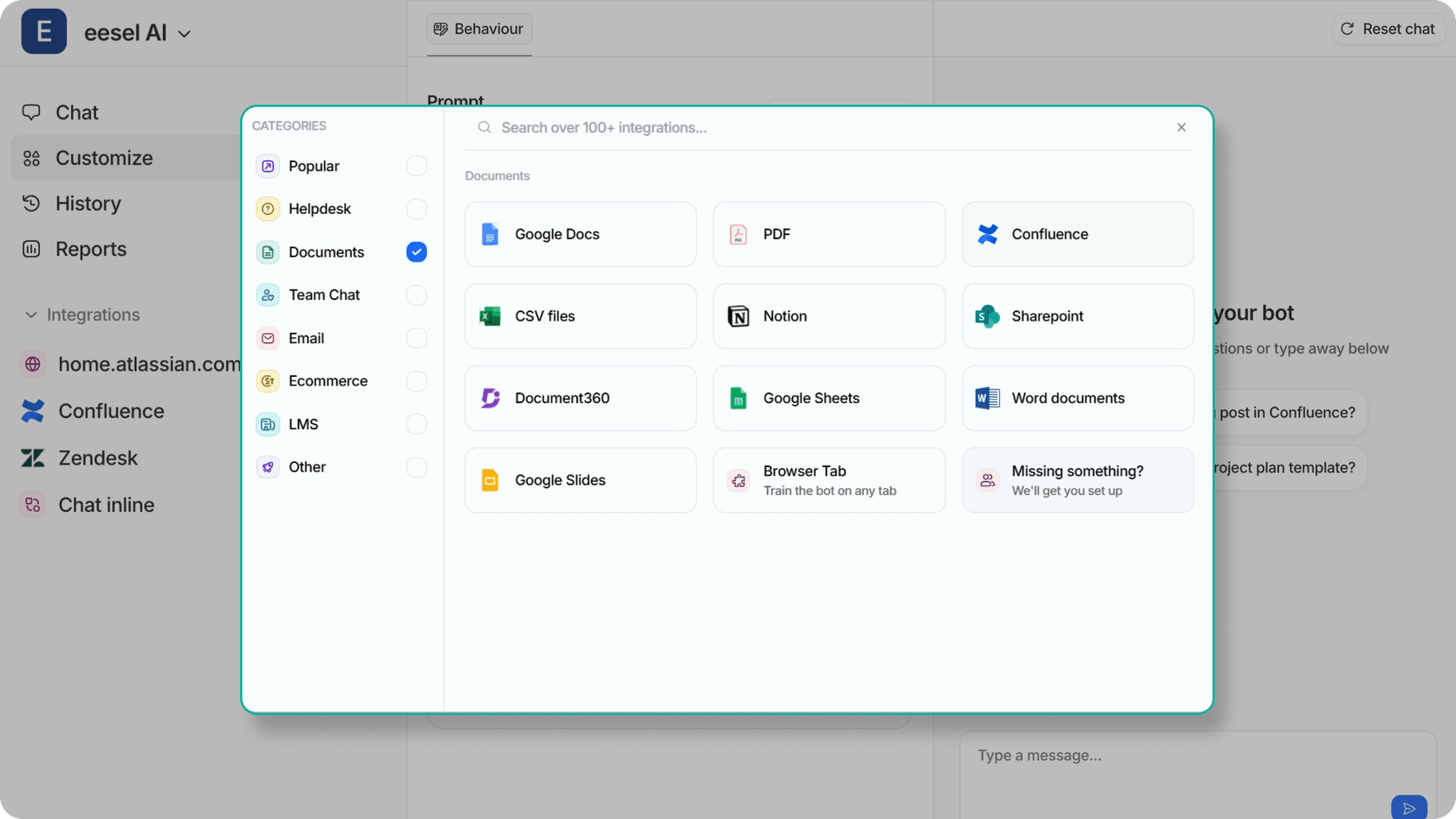 screenshot of eesel's knowledge base.