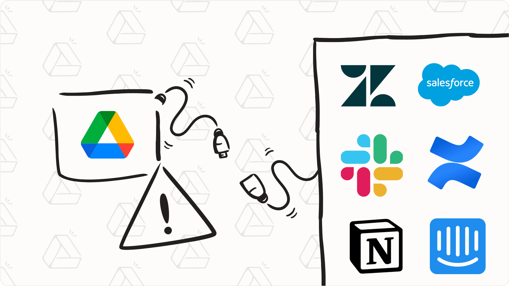 Graphic illustrating the limitations of Google Drive AI within the Google Workspace ecosystem.