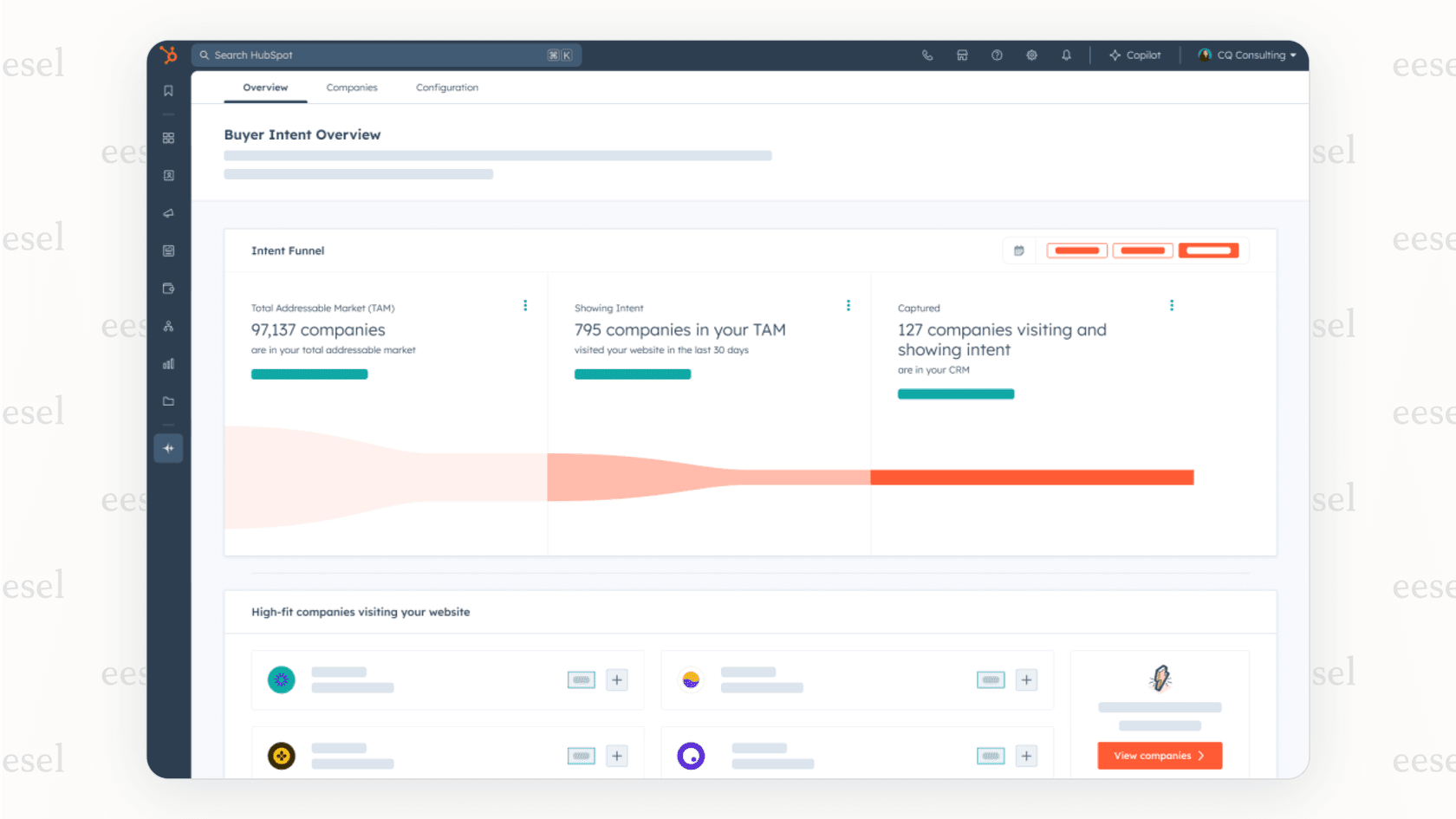 Screenshot showing HubSpot's integrated AI features, part of the HubSpot AI tools suite. 
