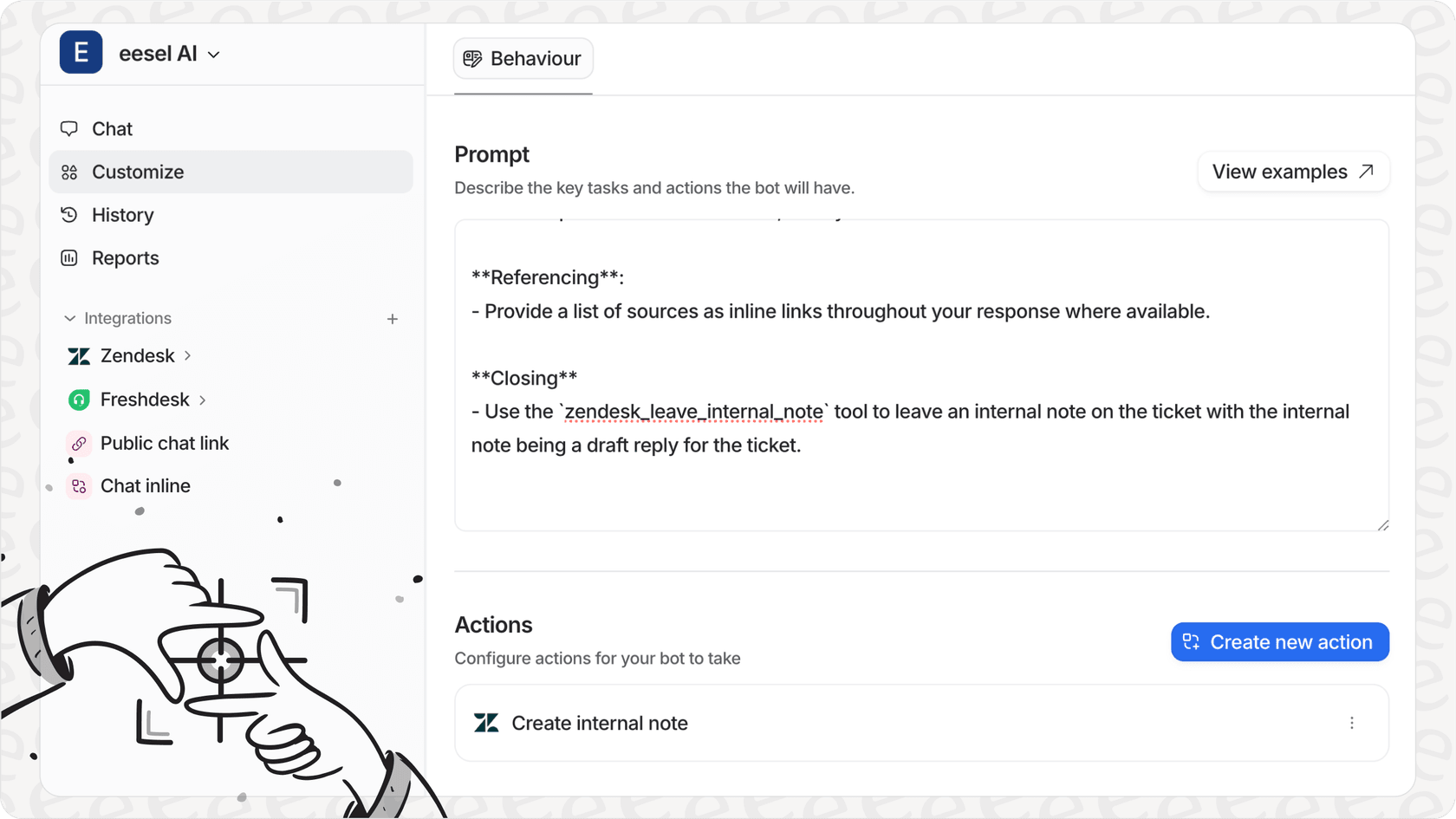 Screenshot of automation rules setup, a key function powered by AI helpdesk tools.