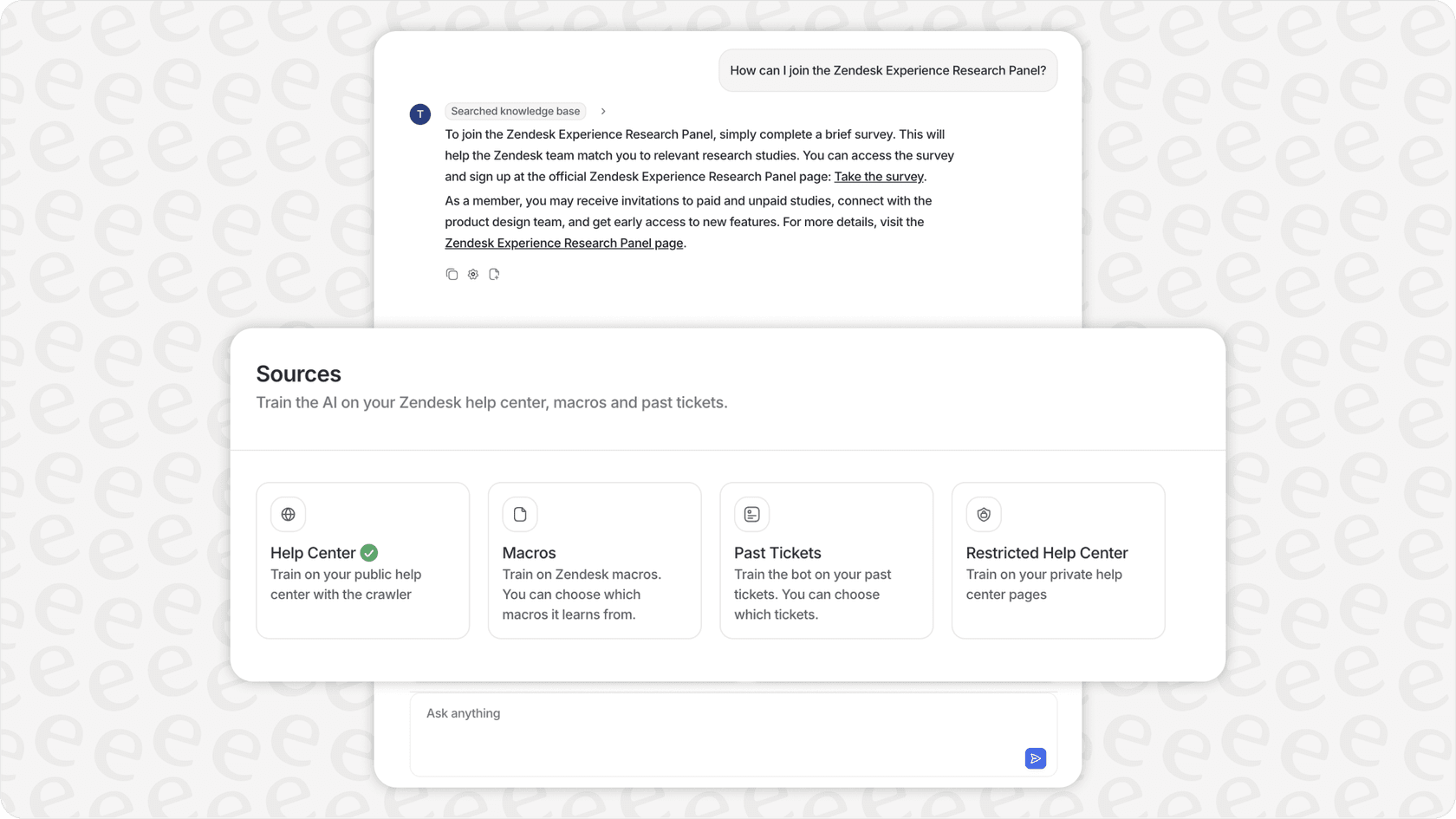 Screenshot of eesel AI simulation feature for testing AI and automation support and maintenance workflows.