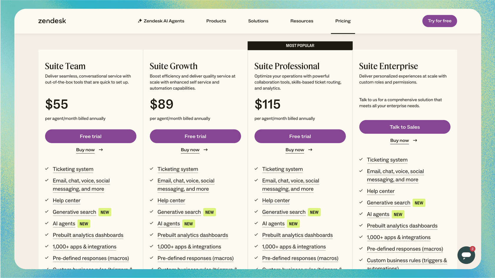 A screenshot of the Zendesk interface illustrating the expensive Advanced AI add-on, a critical factor in the overall Zendesk AI pricing.