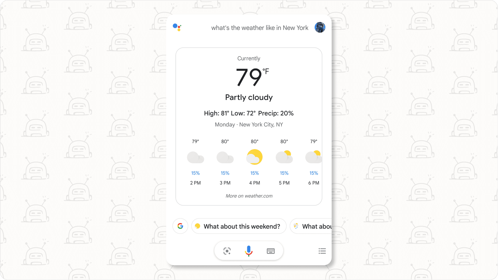 Google Assistant interface on a mobile phone responding to a voice command, a common AI personal assistant.