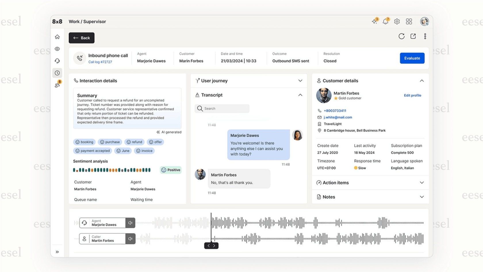 The 8x8 Work application displaying its combined voice, video, and messaging tools, making it a comprehensive option for those seeking Dialpad alternatives.