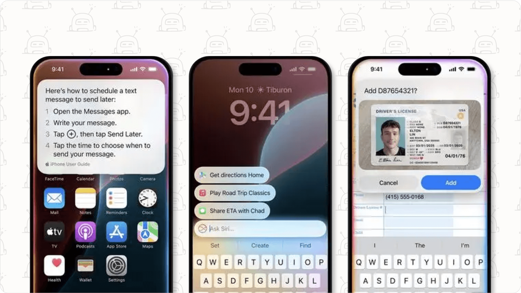 Apple Siri interface on an iPhone responding to a voice command, a built-in AI personal assistant.