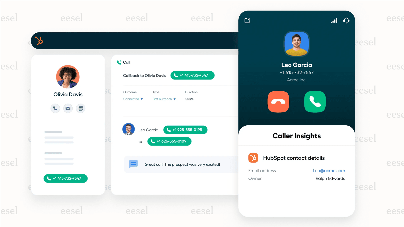A visual of the Aircall dialer integrated inside a Salesforce record, a valuable feature for sales teams looking at Dialpad alternatives.