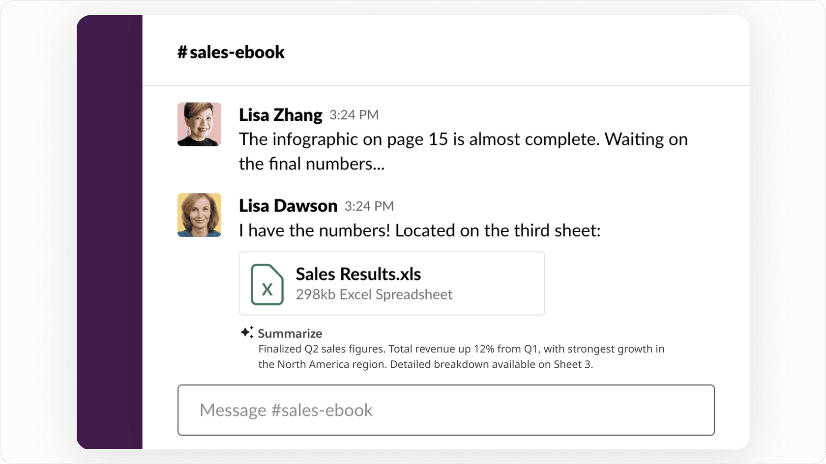 Screenshot of a document analysis tool displaying an AI-generated summary, demonstrating practical ai agent examples in content.