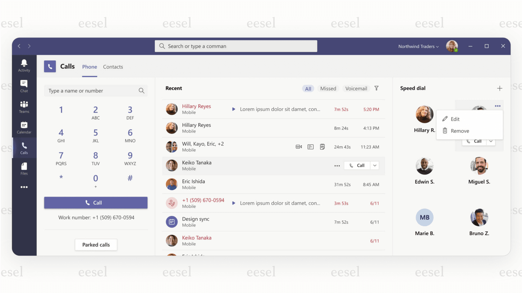 The calling feature inside Microsoft Teams, a seamless option for organizations invested in the Microsoft ecosystem looking for Dialpad alternatives.