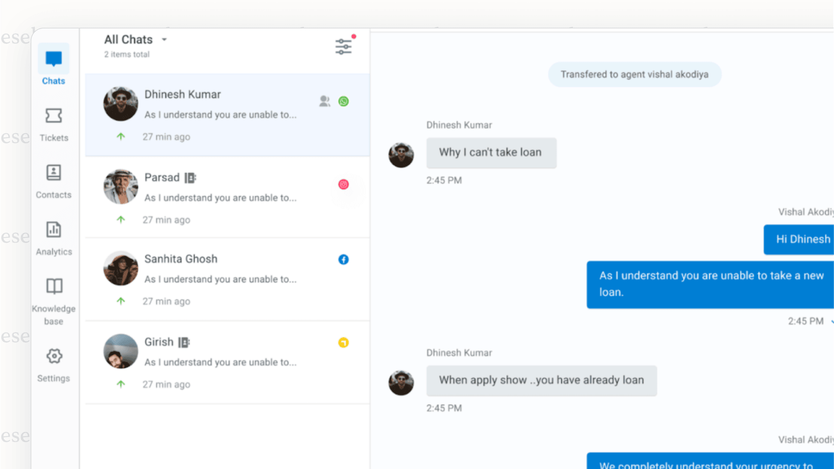 A screenshot for this Yellow.ai Overview displaying the various channel integrations available, such as icons for WhatsApp, Voice, Email, and SMS.