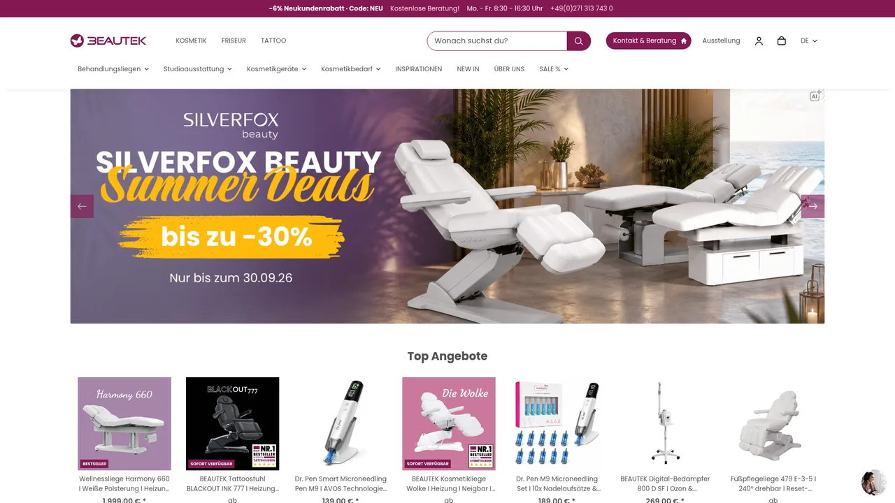Beautek website
