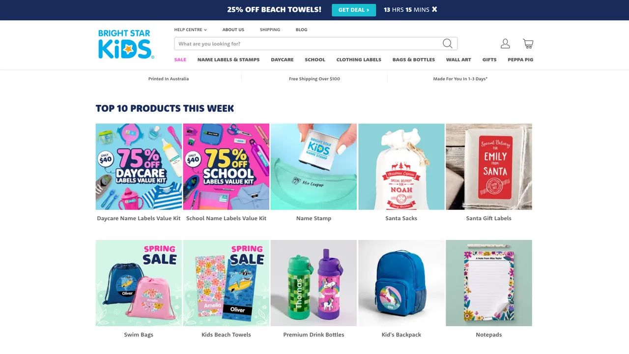 Bright Star Kids website