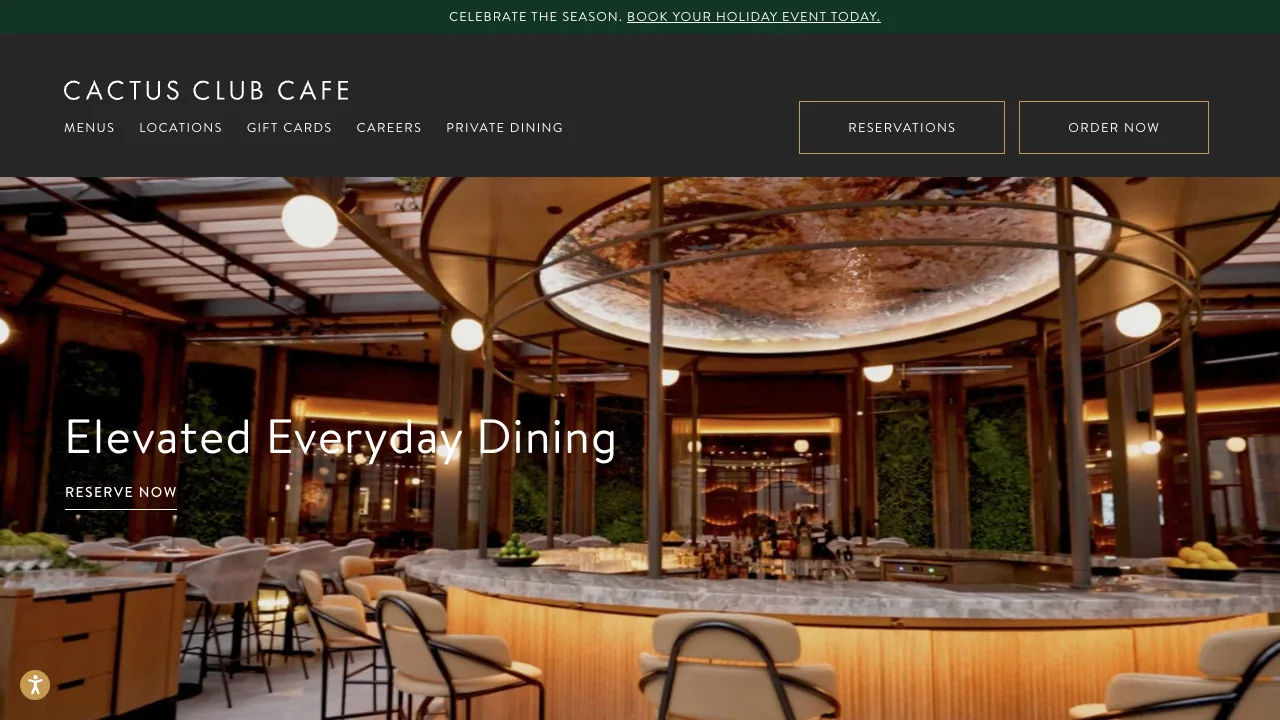 Cactus Club Cafe website