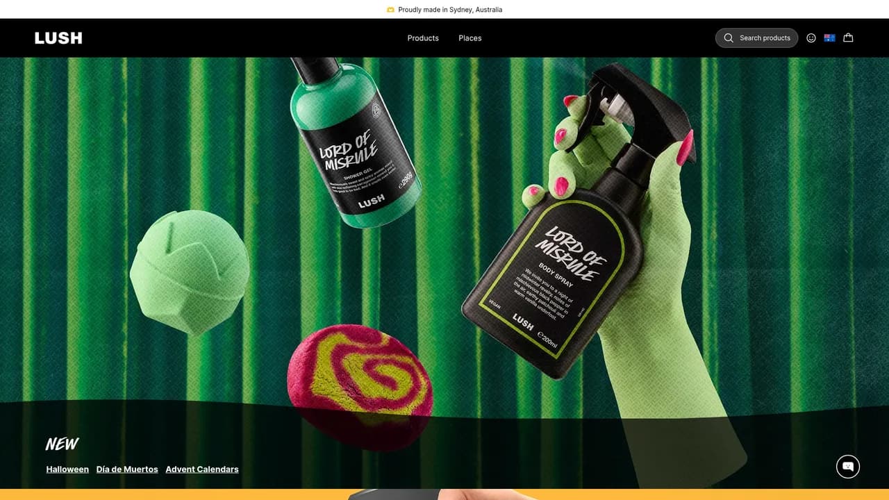 Lush Australia website