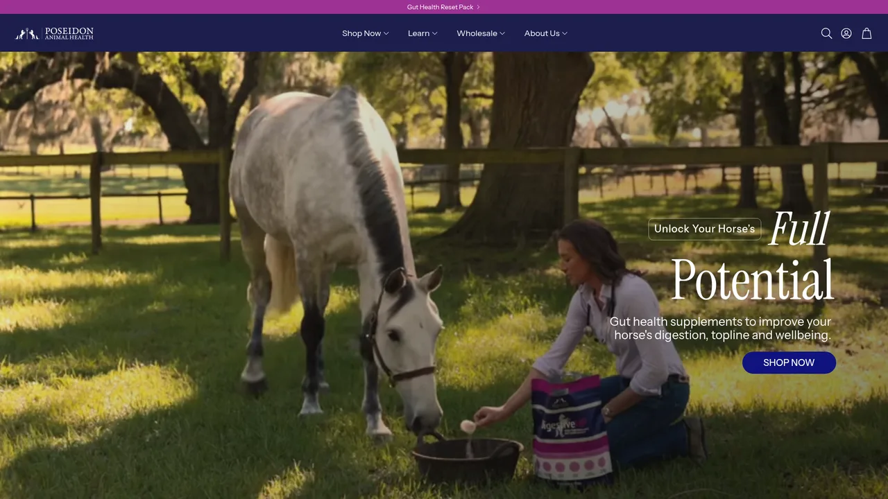 Poseidon Animal Health website