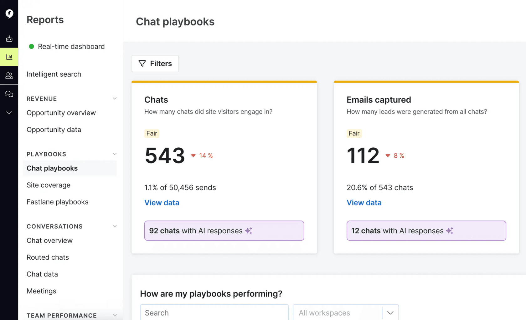 Das Drift-Dashboard bietet Vertriebsteams tiefe Einblicke in Zielkonten und Verhaltensdaten zur Priorisierung.