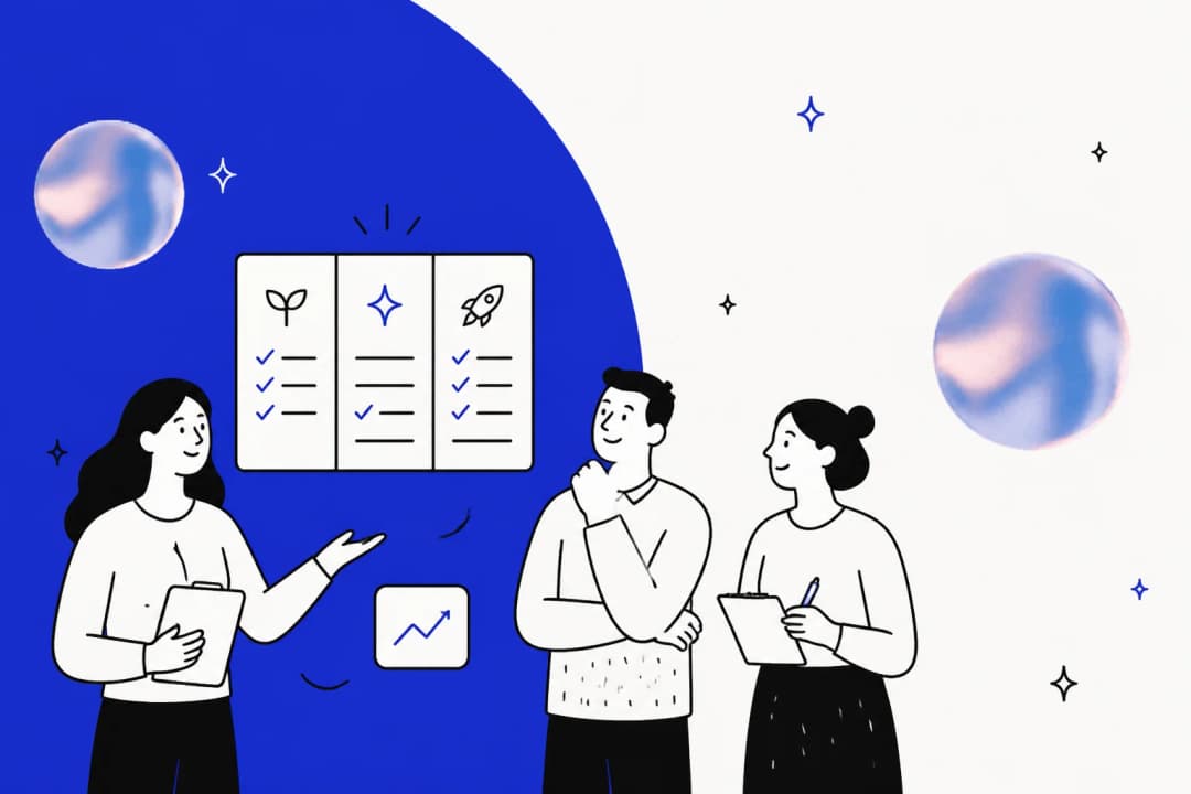 Wonderful AI pricing breakdown illustration in deep electric blue