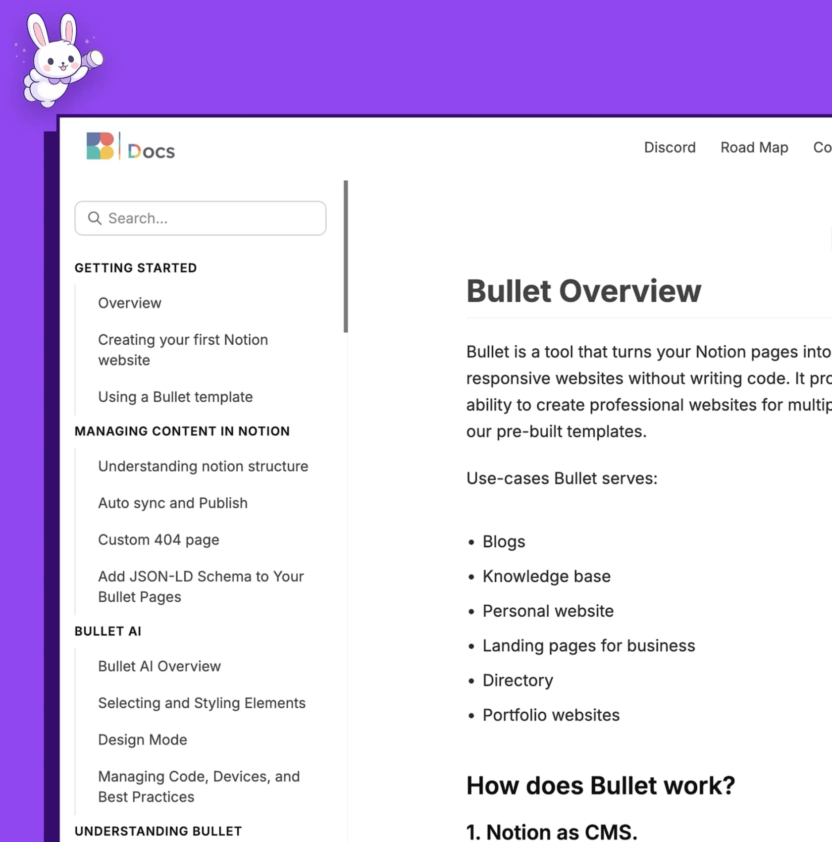 A help center published with BunnyDesk, showing the sidebar navigation and article view, as taken from BunnyDesk