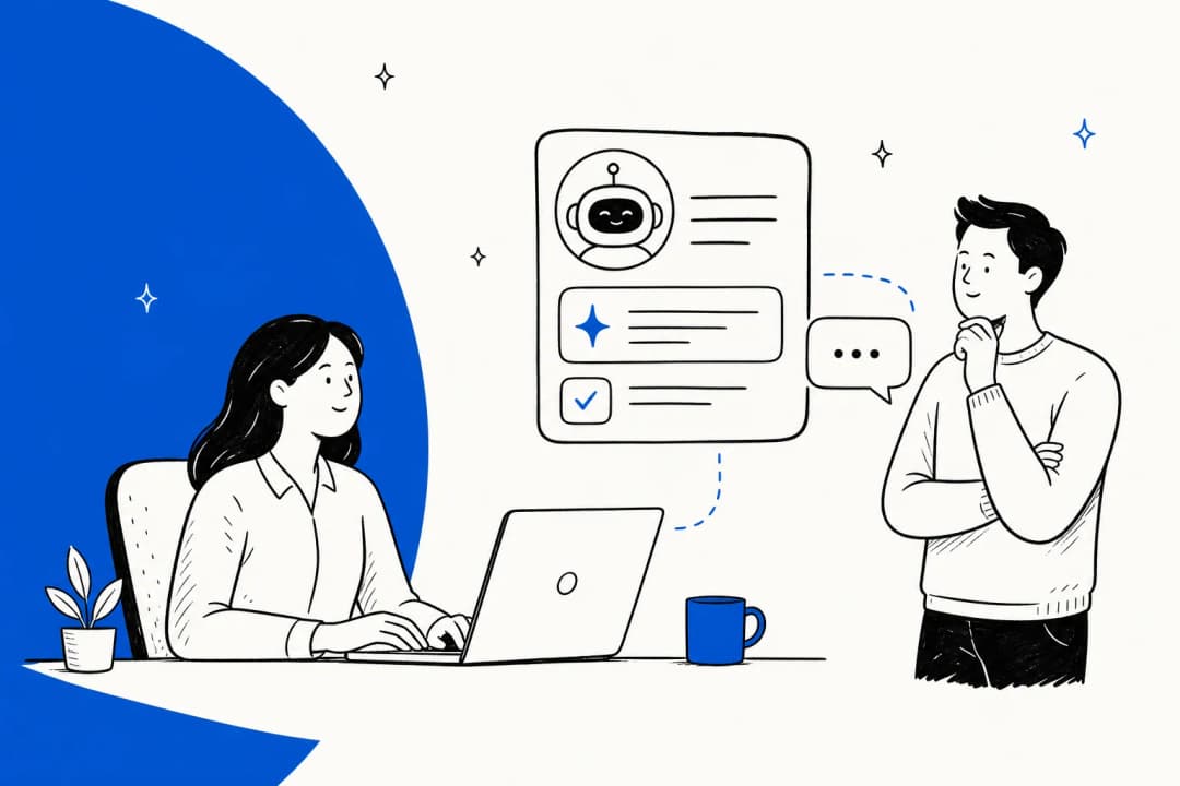 Illustriertes Banner für einen Leitfaden zum Hinzufügen von KI zu Jira Service Management
