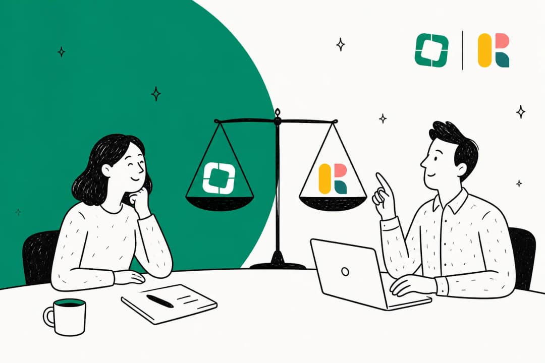 Illustrated hero banner comparing Siit and Risotto, two AI IT help desks