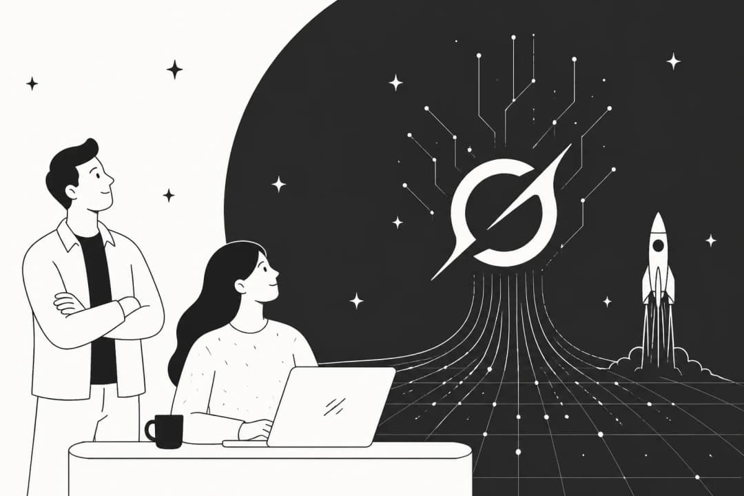 Grok 4.7 launch hero banner with the Grok logo on a dark abstract compute backdrop