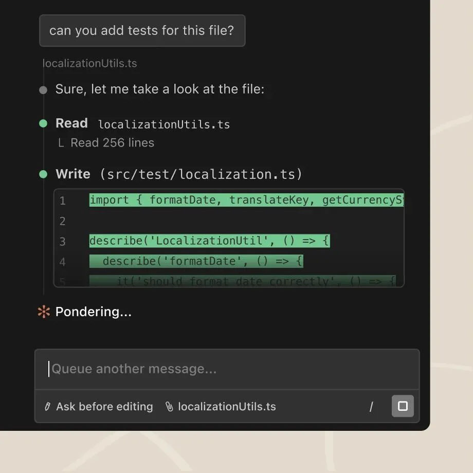 Claude Code proposing a new test file and pausing before editing, as shown in the Claude Code docs