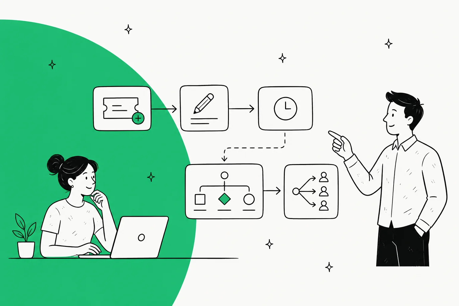 Freshdesk automation guide hero illustration