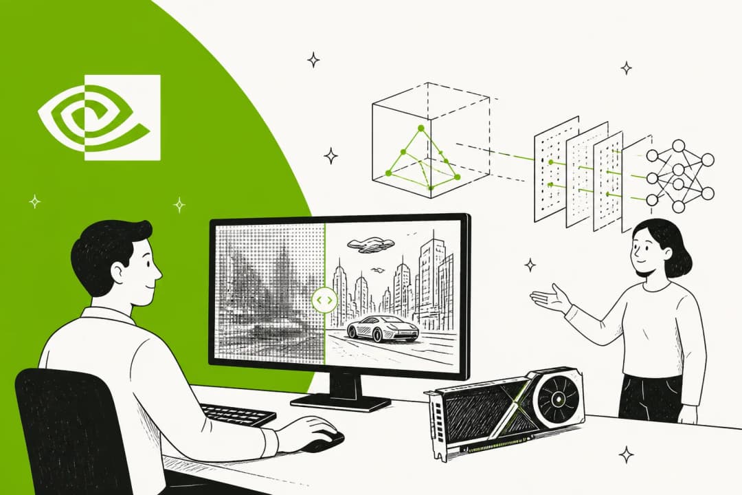NVIDIA DLSS 5 explainer cover illustration with GPU and neural rendering theme