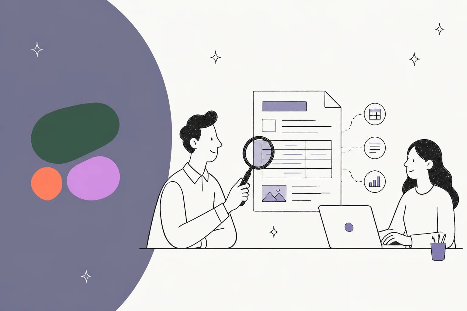 Cohere Parse 5 review: a document being scanned and split into tables, text and charts