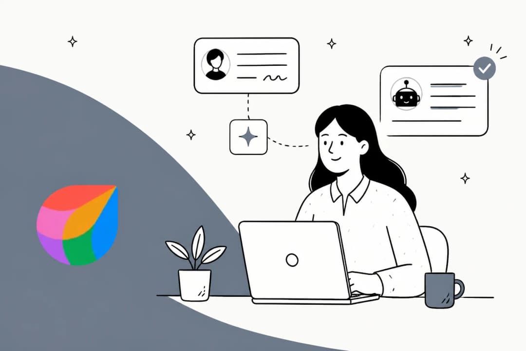 Illustrated banner for a guide on drafting AI replies in Freshdesk