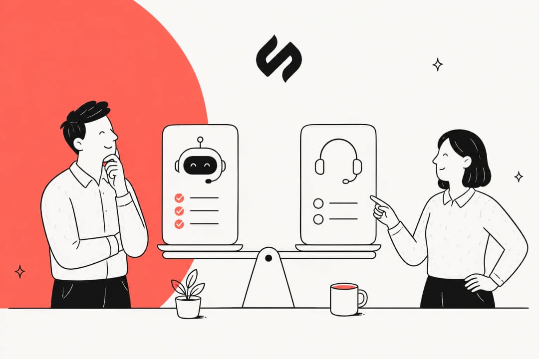 Serval versus SIIT comparison hero illustration for AI IT service desks