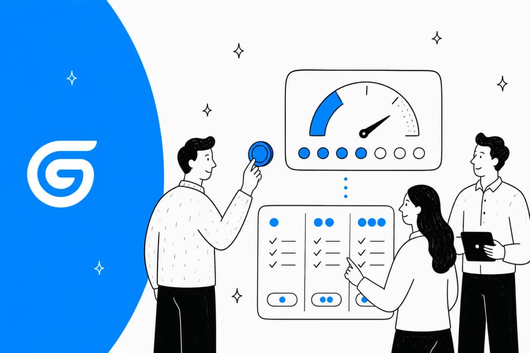 Illustration of a credit meter and three plan tiers, representing Gumloop's credit-based pricing